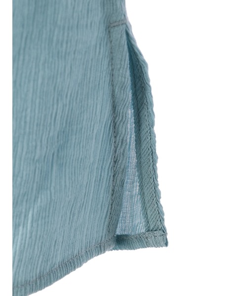 Green　Parks（グリーンパークス）の「楊柳フレンチスリーブトップス（Tシャツ/カットソー・レディース・ブラック/ベージュ/ブルー・FREE）」の22枚目の写真