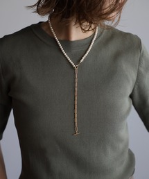 パールゴールドチェーンネックレス