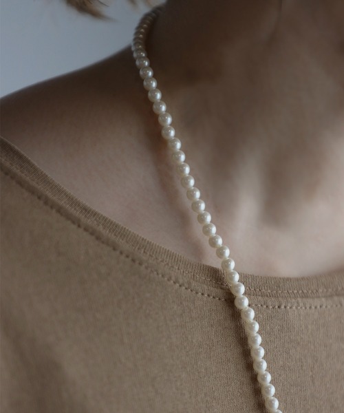 Bonjour Sagan（ボンジュールサガン）の「パールゴールドチェーンネックレス（ネックレス・レディース・オフホワイト・FREE）」の6枚目の写真