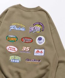 BEN DAVIS（ベンデイビス）の「【BEN DAVIS(ベンデイビス)】VARIOUS PATCH CREW NECK SWEAT / ランダムワッペン 刺繍 古着風 クルーネック スウェット（スウェット・メンズ）」