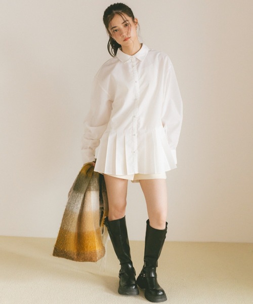 VANNIE U(ヴァニーユー)の「マルチチェックボリュームマフラー(マフラー・レディース・ブラック/ピンク/イエロー/ブルー/ベージュ/ネイビー/ブラウン/ブラック系その他・FREE)」の20枚目の写真
