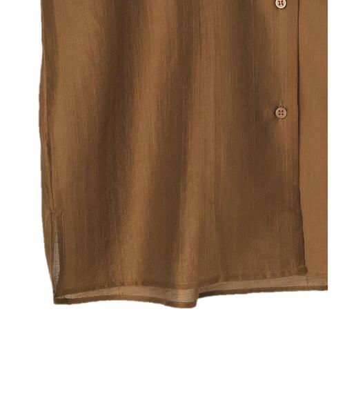 AMERICAN HOLIC(アメリカンホリック)の「シアー開襟シャツ(シャツ/ブラウス・レディース・ネイビー/キャメル・M/L)」の17枚目の写真