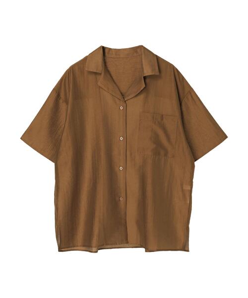 AMERICAN HOLIC(アメリカンホリック)の「シアー開襟シャツ(シャツ/ブラウス・レディース・ネイビー/キャメル・M/L)」の22枚目の写真