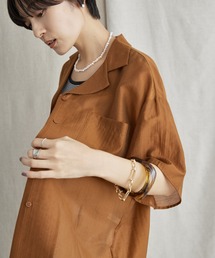 AMERICAN HOLIC | シアー開襟シャツ(シャツ/ブラウス)