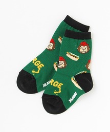 XLARGE KIDS（エクストララージキッズ）の「ホットドックファニーゴリラクルーソックス【日本製】（ソックス/靴下）」