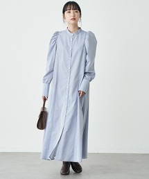 earth music&ecology | ボリュームスリーブシャツワンピース(シャツワンピース)