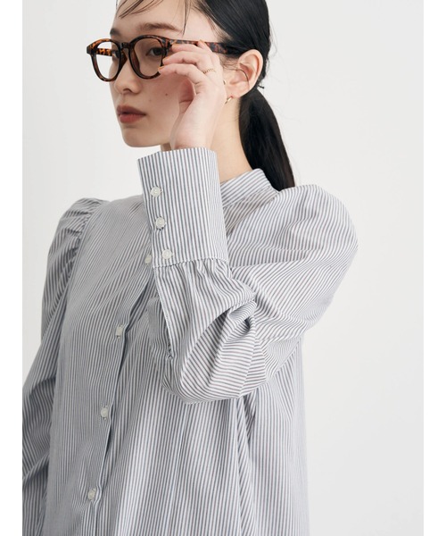 earth music&ecology（アースミュージックアンドエコロジー）の「ボリュームスリーブシャツワンピース（シャツワンピース・レディース・オフホワイト/ブルー/ベージュ系その他2/ブルー系その他6・FREE）」の20枚目の写真