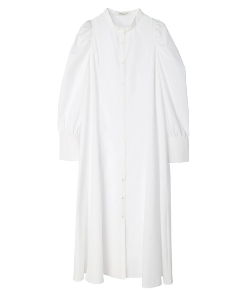 earth music&ecology（アースミュージックアンドエコロジー）の「ボリュームスリーブシャツワンピース（シャツワンピース・レディース・オフホワイト/ブルー/ベージュ系その他2/ブルー系その他6・FREE）」の12枚目の写真