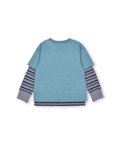 BeBe(ベベ)の「BeBe/ポケット付き 半袖 Tシャツ ボーダー 長袖 Tシャツ 2点 セット (90~150cm)(Tシャツ/カットソー・キッズ・グレー/グリーン・90/100/110/120/130/140/150)」の13枚目の写真