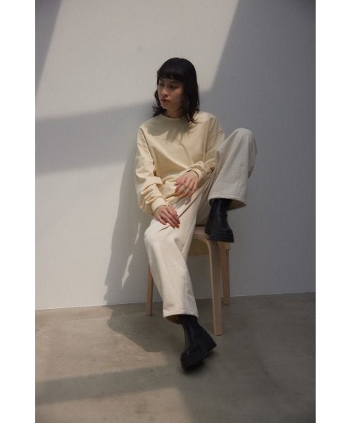 BLACK BY MOUSSY（ブラックバイマウジー）の「cotton oversize tops（コットンオーバーサイズトップス）（Tシャツ/カットソー・レディース・ホワイト/ブラック/トップグレー/ライトイエロー・FREE）」の16枚目の写真