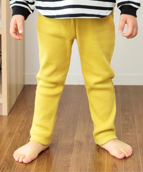 BREEZE(ブリーズ)の「【使いやすい無地10色】DAISUKI リブパンツ_9分丈(その他パンツ・キッズ・グリーン/キャメル/アイボリー/レインボー/ブラウン/ピンク/ベージュ/ブラック/ブルー/ライム・100/110/120/130/70/80/90)」の5枚目の写真