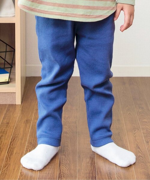 BREEZE(ブリーズ)の「【使いやすい無地10色】DAISUKI リブパンツ_9分丈(その他パンツ・キッズ・グリーン/キャメル/アイボリー/レインボー/ブラウン/ピンク/ベージュ/ブラック/ブルー/ライム・100/110/120/130/70/80/90)」の7枚目の写真