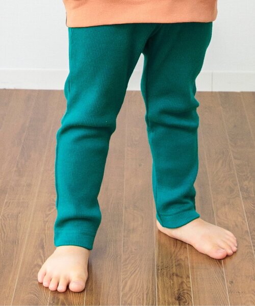 BREEZE(ブリーズ)の「【使いやすい無地10色】DAISUKI リブパンツ_9分丈(その他パンツ・キッズ・グリーン/キャメル/アイボリー/レインボー/ブラウン/ピンク/ベージュ/ブラック/ブルー/ライム・100/110/120/130/70/80/90)」の6枚目の写真