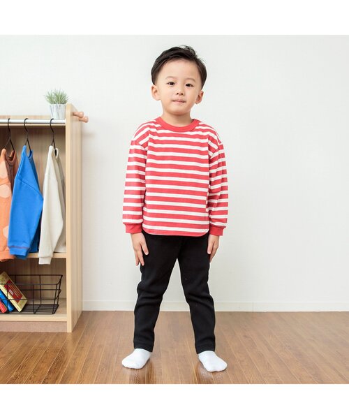 BREEZE(ブリーズ)の「【使いやすい無地10色】DAISUKI リブパンツ_9分丈(その他パンツ・キッズ・グリーン/キャメル/アイボリー/レインボー/ブラウン/ピンク/ベージュ/ブラック/ブルー/ライム・100/110/120/130/70/80/90)」の13枚目の写真