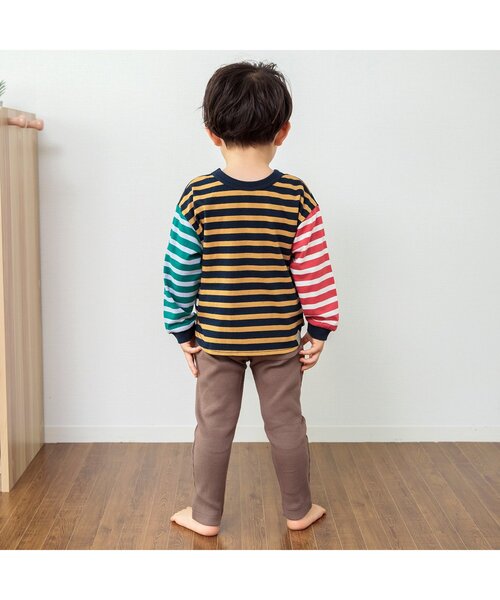 BREEZE(ブリーズ)の「【使いやすい無地10色】DAISUKI リブパンツ_9分丈(その他パンツ・キッズ・グリーン/キャメル/アイボリー/レインボー/ブラウン/ピンク/ベージュ/ブラック/ブルー/ライム・100/110/120/130/70/80/90)」の18枚目の写真