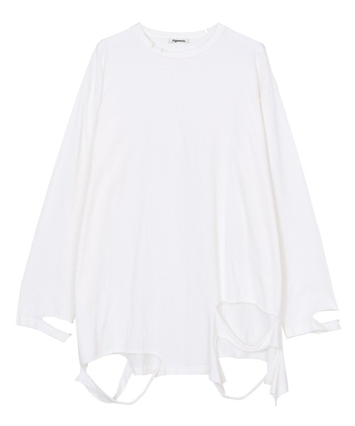 Figments（フィグメンツ）の「デストロイロンT（Tシャツ/カットソー・レディース・ホワイト/ブラック・FREE）」の12枚目の写真