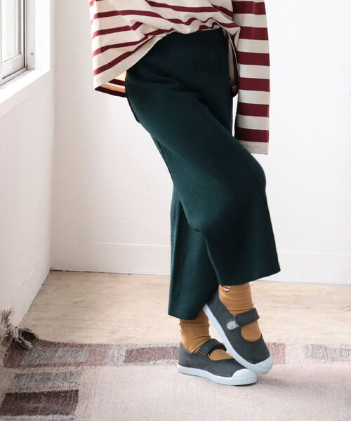 B:MING by BEAMS(ビーミングバイビームス)の「B:MING by BEAMS / ニット ワイド パンツ(90~140cm)(その他パンツ・キッズ・グリーン/ベージュ系その他・MEDIUM/SMALL/LARGE)」の2枚目の写真
