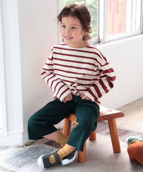 B:MING by BEAMS(ビーミングバイビームス)の「B:MING by BEAMS / ニット ワイド パンツ(90~140cm)(その他パンツ・キッズ・グリーン/ベージュ系その他・MEDIUM/SMALL/LARGE)」の4枚目の写真
