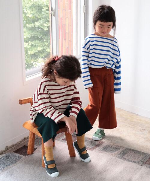 B:MING by BEAMS(ビーミングバイビームス)の「B:MING by BEAMS / ニット ワイド パンツ(90~140cm)(その他パンツ・キッズ・グリーン/ベージュ系その他・MEDIUM/SMALL/LARGE)」の6枚目の写真