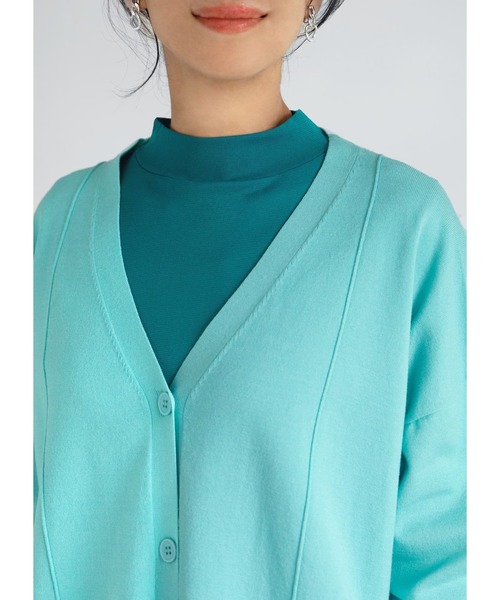 STYLE DELI（スタイルデリ）の「シアーインナーハイネックトップス（Tシャツ/カットソー・レディース・ホワイト/ブラック/オレンジ/ダークグレー/ミント/モカ/ライトベージュ/グリーン系・FREE）」の7枚目の写真