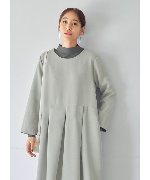 STYLE DELI（スタイルデリ）の「シアーインナーハイネックトップス（Tシャツ/カットソー・レディース・ホワイト/ブラック/オレンジ/ダークグレー/ミント/モカ/ライトベージュ/グリーン系・FREE）」の3枚目の写真