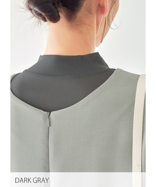 STYLE DELI（スタイルデリ）の「シアーインナーハイネックトップス（Tシャツ/カットソー・レディース・ホワイト/ブラック/オレンジ/ダークグレー/ミント/モカ/ライトベージュ/グリーン系・FREE）」の22枚目の写真