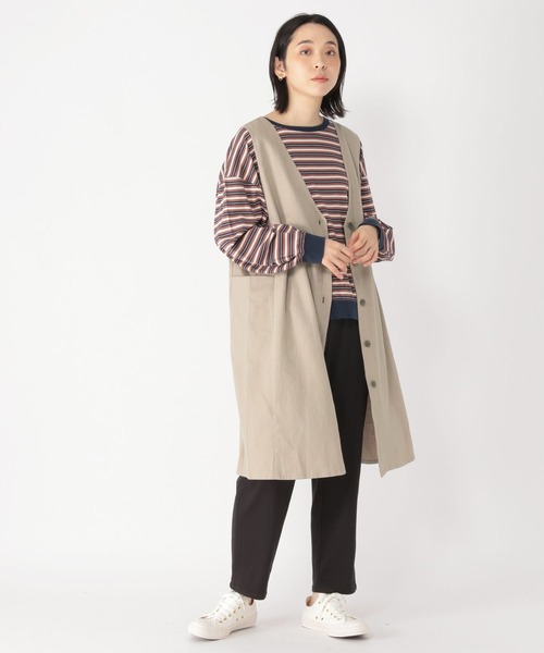 studio CLIP（スタディオクリップ）の「マルチボーダー配色プルオーバー（Tシャツ/カットソー・レディース・ブルー/パープル/モカ・FREE）」の11枚目の写真