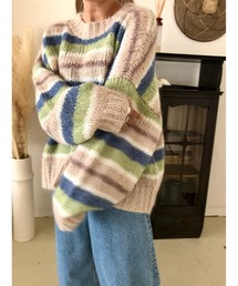 hand knit border tops(ハンドニットボーダートップス)