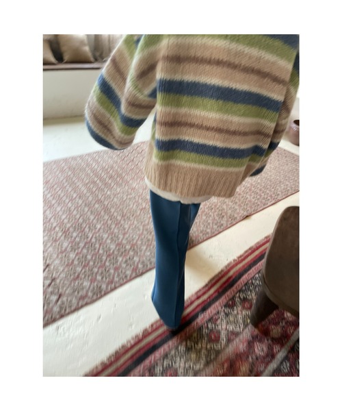 BLACK BY MOUSSY(ブラックバイマウジー)の「hand knit border tops(ハンドニットボーダートップス)(ニット/セーター・レディース・ベージュ/オレンジ・FREE)」の7枚目の写真