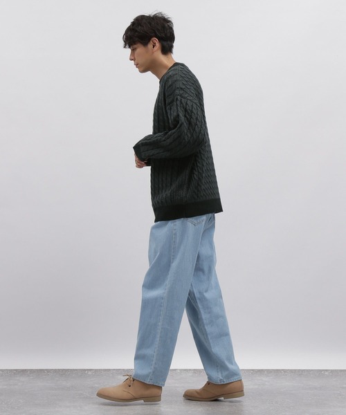 LAKOLE(ラコレ)の「プレーティングケーブルニットプルオーバー / 353214(ニット/セーター・メンズ・ネイビー/アイボリー/ブラック・MEDIUM/LARGE)」の21枚目の写真