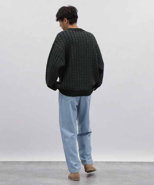 LAKOLE(ラコレ)の「プレーティングケーブルニットプルオーバー / 353214(ニット/セーター・メンズ・ネイビー/アイボリー/ブラック・MEDIUM/LARGE)」の22枚目の写真