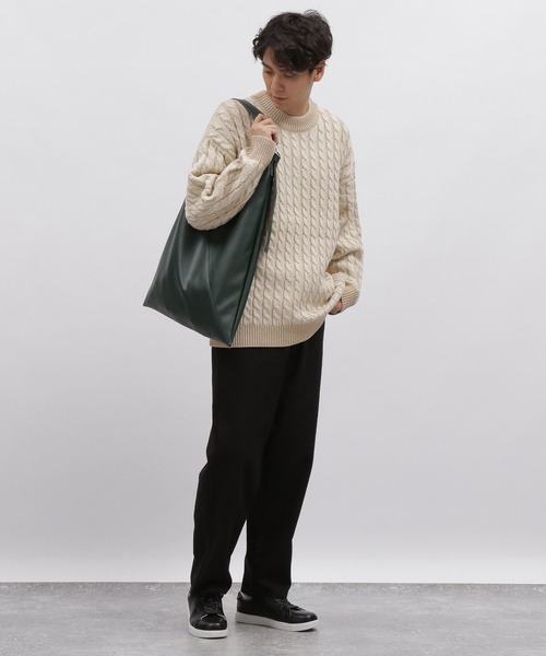 LAKOLE(ラコレ)の「プレーティングケーブルニットプルオーバー / 353214(ニット/セーター・メンズ・ネイビー/アイボリー/ブラック・MEDIUM/LARGE)」の18枚目の写真