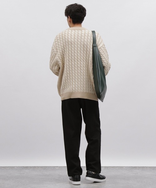 LAKOLE(ラコレ)の「プレーティングケーブルニットプルオーバー / 353214(ニット/セーター・メンズ・ネイビー/アイボリー/ブラック・MEDIUM/LARGE)」の19枚目の写真