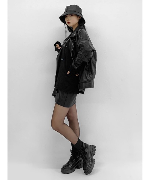 LVEU.（ラブユ.）の「Reversible bucket hat / リバーシブルバケットハット（ハット・レディース・ブラック・FREE）」の4枚目の写真