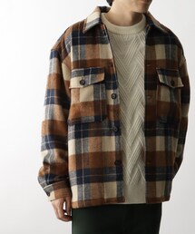 THE SHOP TK  | ネルチェックカバーオール(ブルゾン)