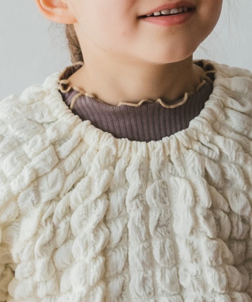 pairmanon（ペアマノン）の「ふんわりぽこぽこ2WAYトップス（シャツ/ブラウス・キッズ・イエロー/ブラウン/アイボリー・120/90/100/110/140/150/130）」の7枚目の写真