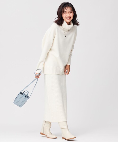ウールカシミヤブレンドバルキー ニット スカート　23区 23区（ニジュウサンク）の「ウールカシミヤブレンドバルキー