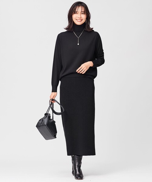 ウールカシミヤブレンドバルキー ニット スカート　23区 23区（ニジュウサンク）の「ウールカシミヤブレンドバルキー