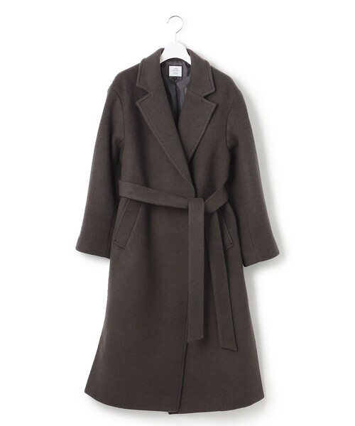 J.PRESS YORK STREET(ジェイプレスヨークストリート)の「【WOMEN】Wフェイスガウンコート(その他アウター・レディース・ブラウン系/グレー系/ライトグレー系・F)」の3枚目の写真