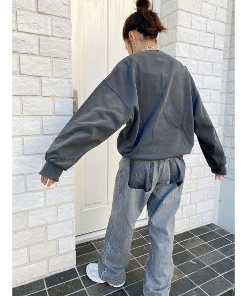 Ungrid（アングリッド）の「OLATHEロゴスウェット（Tシャツ/カットソー・レディース・ピンク/チャコールグレー/グリーン・FREE）」の9枚目の写真