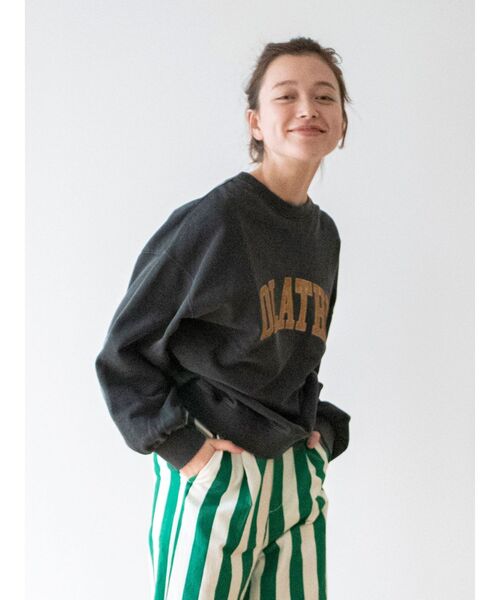 Ungrid（アングリッド）の「OLATHEロゴスウェット（Tシャツ/カットソー・レディース・ピンク/チャコールグレー/グリーン・FREE）」の13枚目の写真