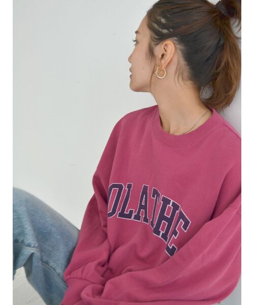 Ungrid（アングリッド）の「OLATHEロゴスウェット（Tシャツ/カットソー・レディース・ピンク/チャコールグレー/グリーン・FREE）」の22枚目の写真