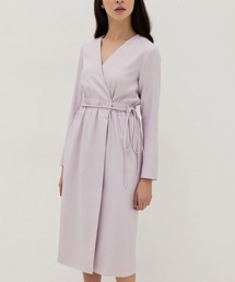 Love,Bonito | メリダ フォールドオーバーVネックコラムドレス(ワンピース)