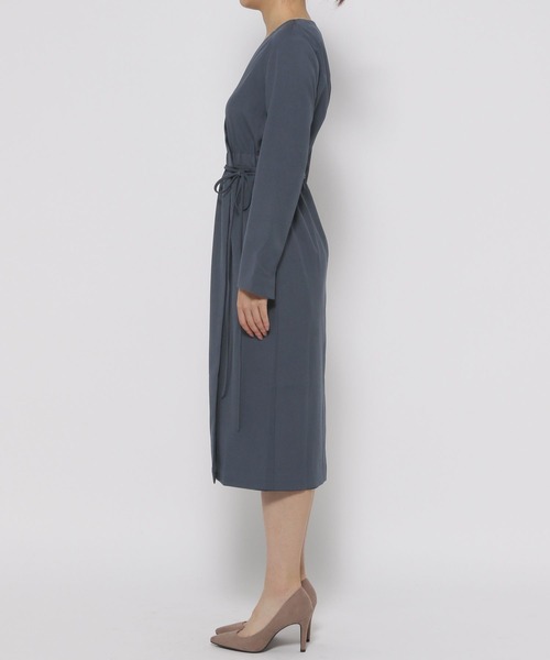 Love,Bonito（ラブボニート）の「メリダ フォールドオーバーVネックコラムドレス（ワンピース・レディース・パープル/ブルー・MEDIUM/SMALL/X-SMALL/LARGE）」の4枚目の写真