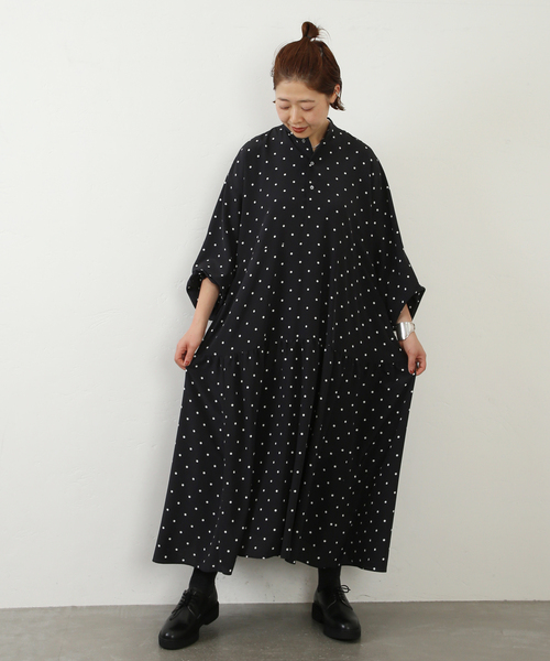 JOURNAL STANDARD LUXE(ジャーナルスタンダード ラックス)の「ドット ティアードワンピース(ワンピース・レディース・ブラック・FREE)」の6枚目の写真