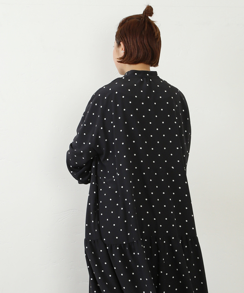 JOURNAL STANDARD LUXE(ジャーナルスタンダード ラックス)の「ドット ティアードワンピース(ワンピース・レディース・ブラック・FREE)」の10枚目の写真