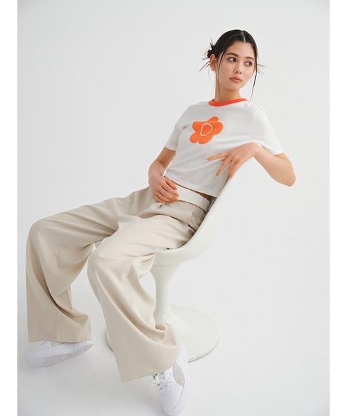 LILY BROWN（リリーブラウン）の「【WEB・リミテッドコンセプトストア限定カラー】【LILY BROWN×MARY QUANT】バリエーションクロップドTシャツ（Tシャツ/カットソー・レディース・ブラック/その他/ミント/オレンジ・FREE）」の11枚目の写真