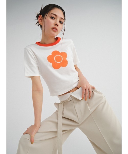 LILY BROWN（リリーブラウン）の「【WEB・リミテッドコンセプトストア限定カラー】【LILY BROWN×MARY QUANT】バリエーションクロップドTシャツ（Tシャツ/カットソー・レディース・ブラック/その他/ミント/オレンジ・FREE）」の12枚目の写真