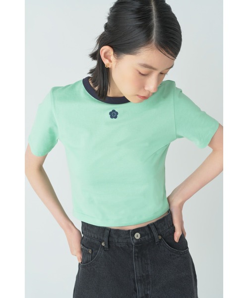 LILY BROWN（リリーブラウン）の「【WEB・リミテッドコンセプトストア限定カラー】【LILY BROWN×MARY QUANT】バリエーションクロップドTシャツ（Tシャツ/カットソー・レディース・ブラック/その他/ミント/オレンジ・FREE）」の8枚目の写真