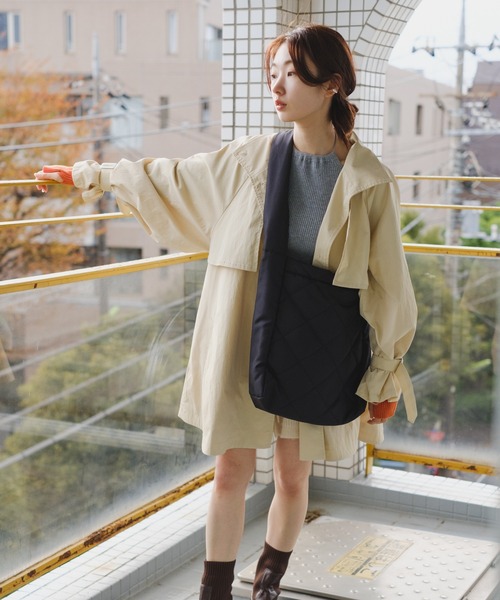 Kastane(カスタネ)の「【2023SSアイテム】キルティングショルダーBAG(ショルダーバッグ・レディース・ブラック/アイボリー・FREE)」の10枚目の写真